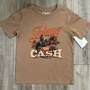 Kids Brownish Johnny Cash T-Shirt Size 8